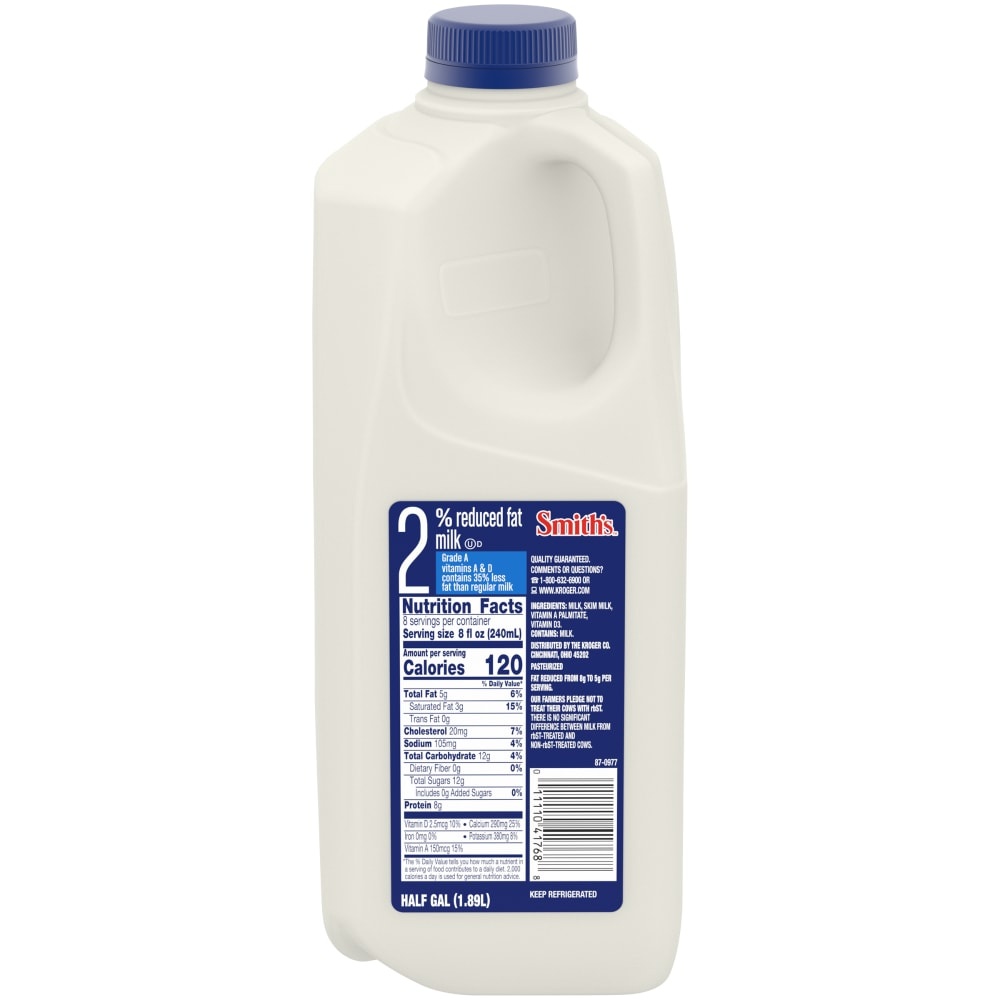 slide 1 of 1, Smith's 2% Reduced Fat Milk, 1/2 gal