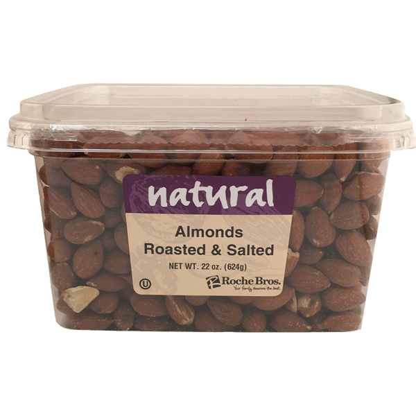 slide 1 of 1, Roche Bros. Roasted & Salted Almonds, 22 oz