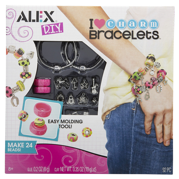 slide 1 of 1, Alex Craft DIY I Heart Charm Bracelets, 1 ct