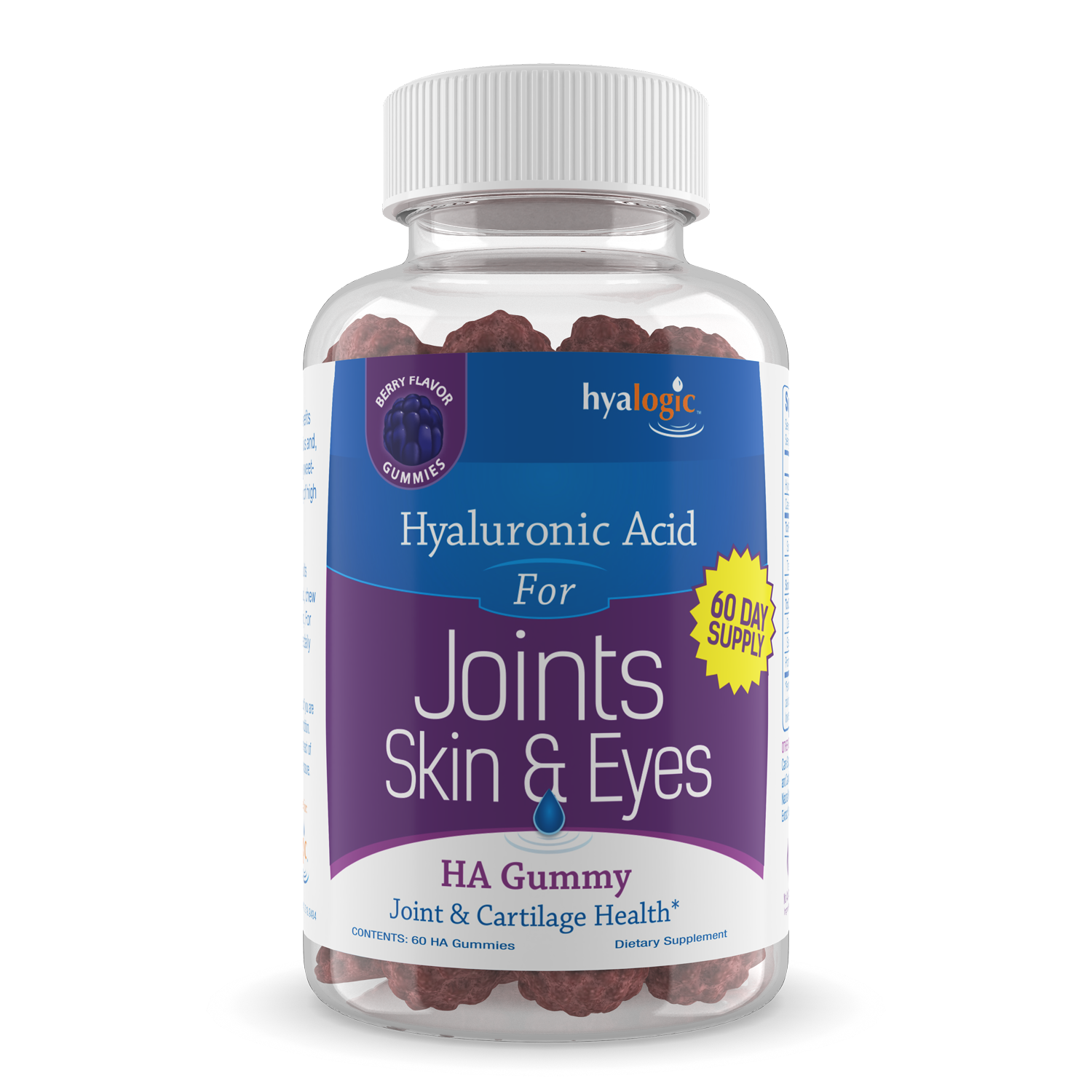 slide 1 of 1, Hyalogic Hyaluronic Acid Gummy, 60 ct