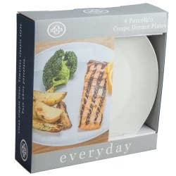 BIA Cordon Bleu Porcelain Coupe Dinner Plates, 10.5in