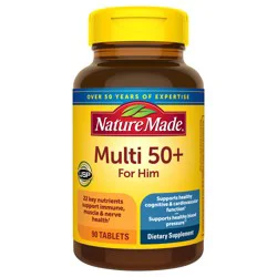 Nature Made Multivitamin for Men Over 50, Mens Multivitamins 50 Plus, Daily Nutritional Support, Nature Made Multi Vitamins, 90 Tablets, 90 Day Supply