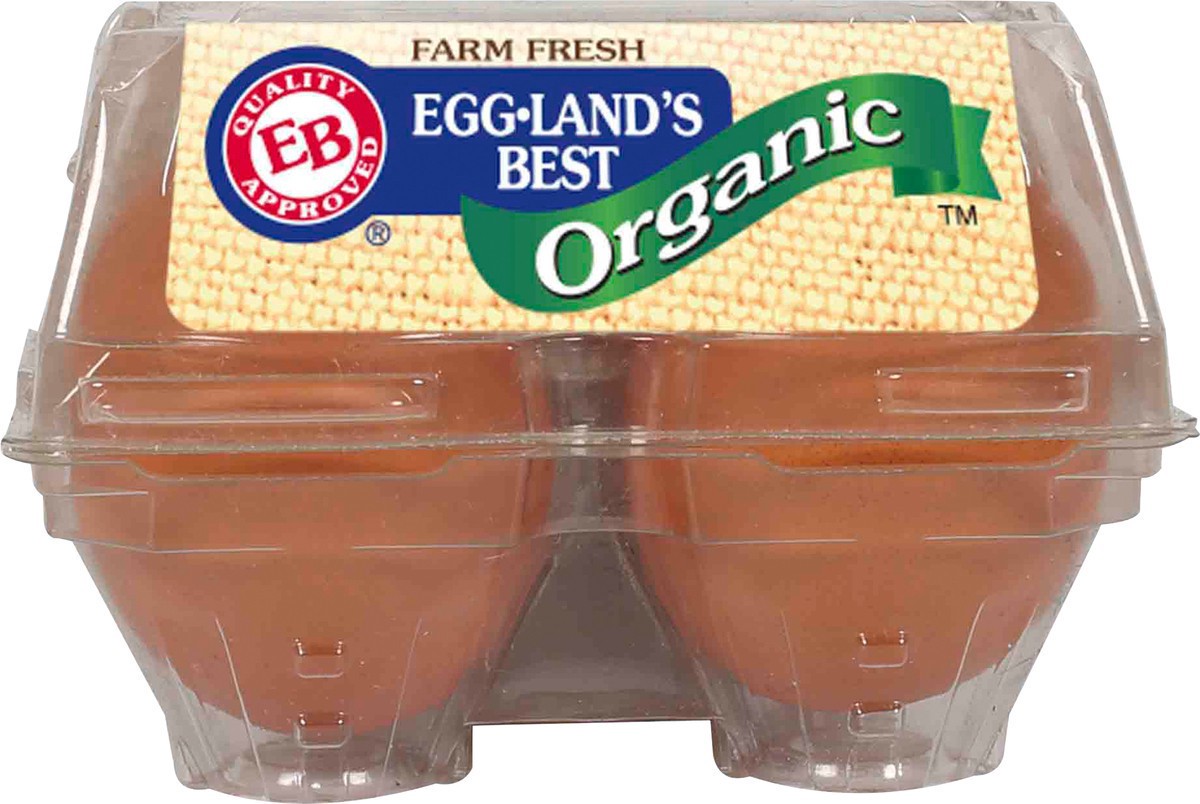 slide 4 of 10, Eggland's Best 100% USDA Organic Certified Large Brown Eggs, 12 count, 12 ct