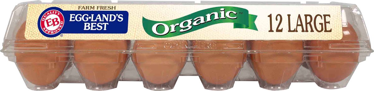 slide 8 of 10, Eggland's Best 100% USDA Organic Certified Large Brown Eggs, 12 count, 12 ct