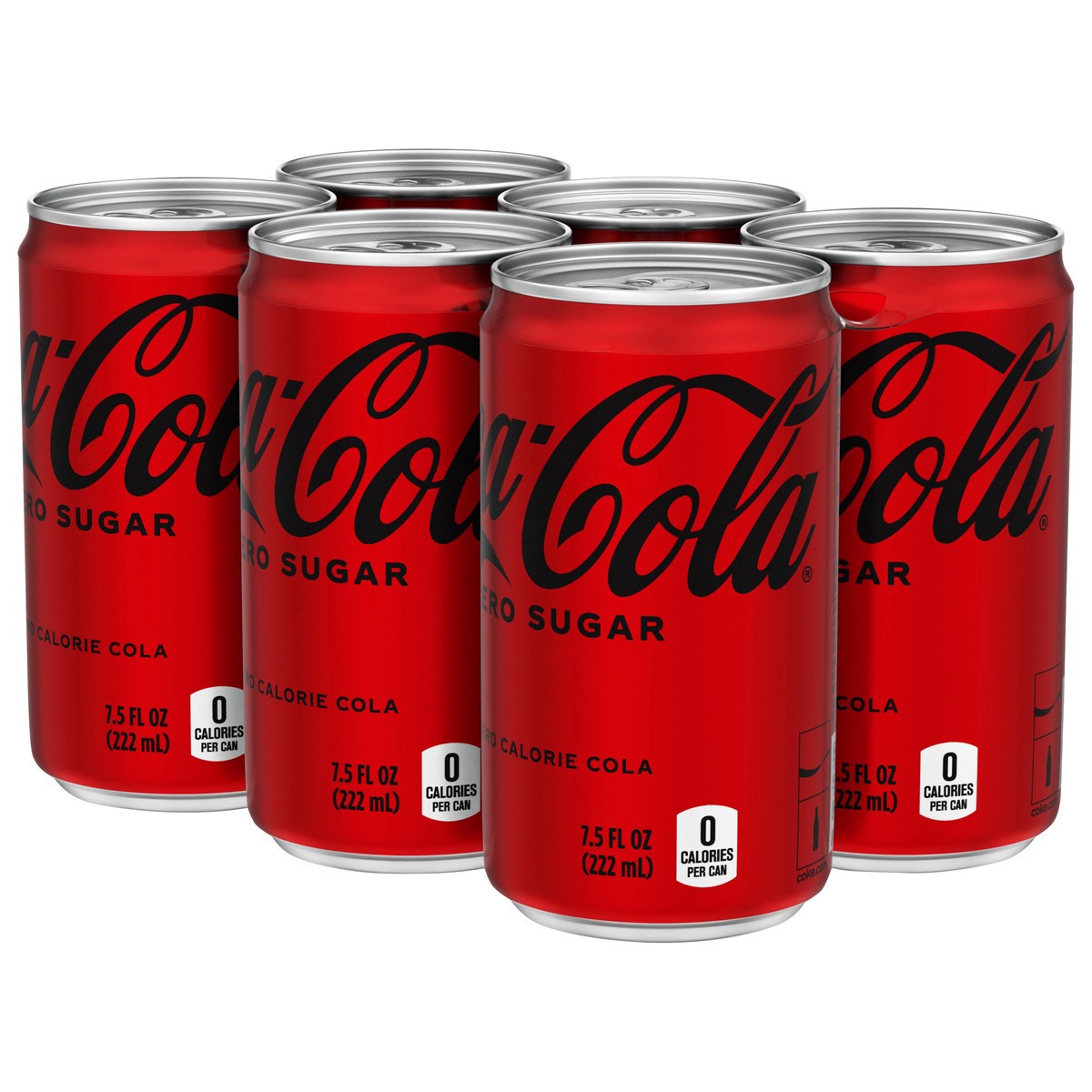 slide 6 of 8, Coca-Cola Coke Zero Soda, 6 ct; 7.5 oz