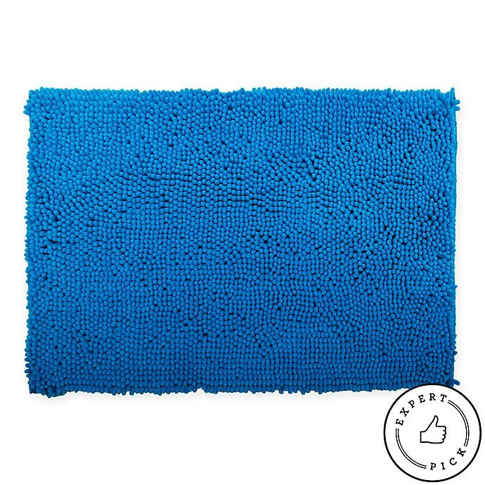 Home Dynamix Super Sponge Bath Mat - Bright Blue 17 in x 24 in