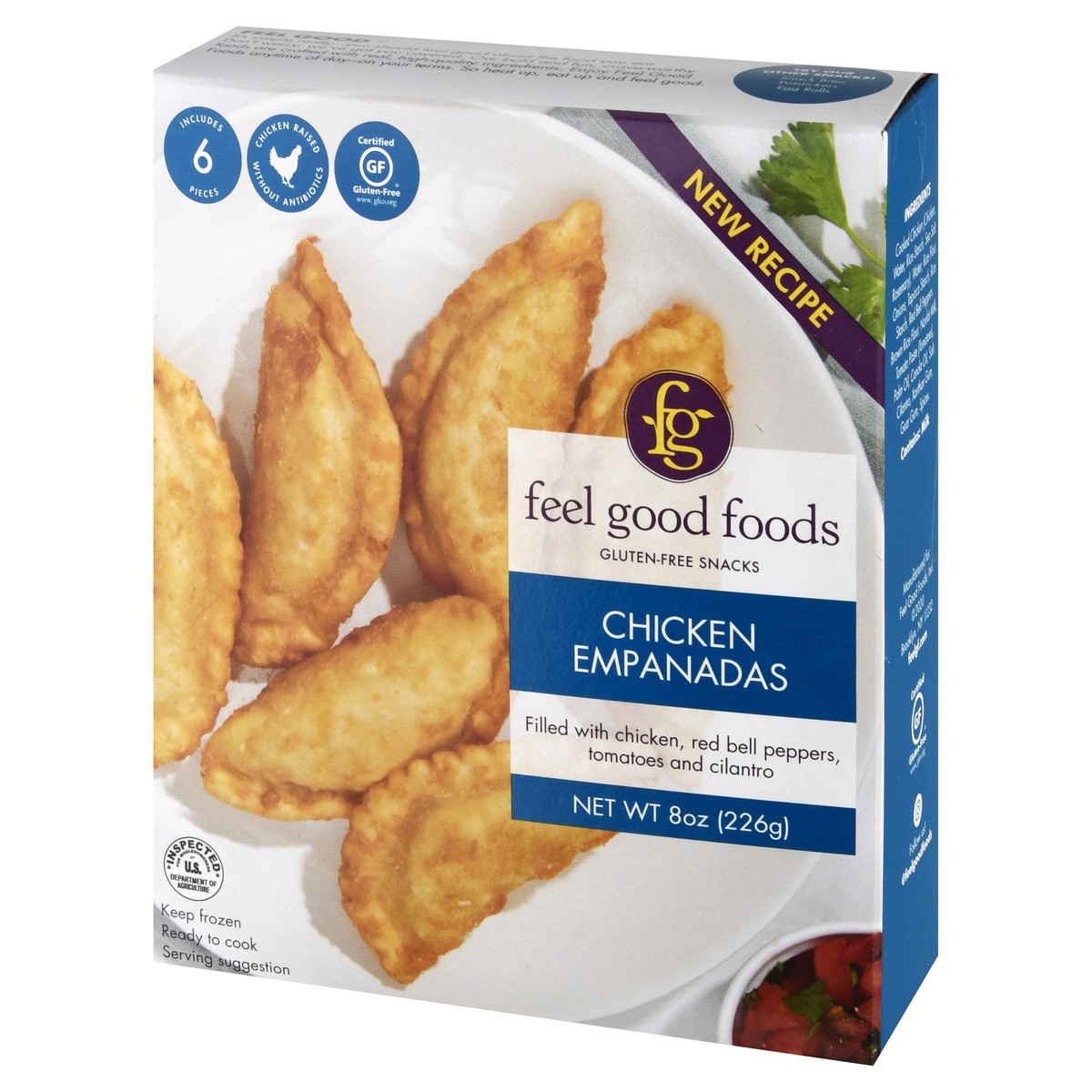 slide 3 of 12, Feel Good Foods Chicken Empanadas, 6 ct