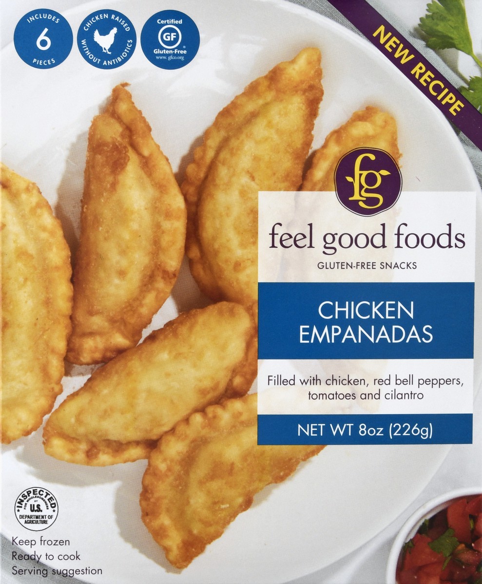 slide 1 of 12, Feel Good Foods Chicken Empanadas, 6 ct