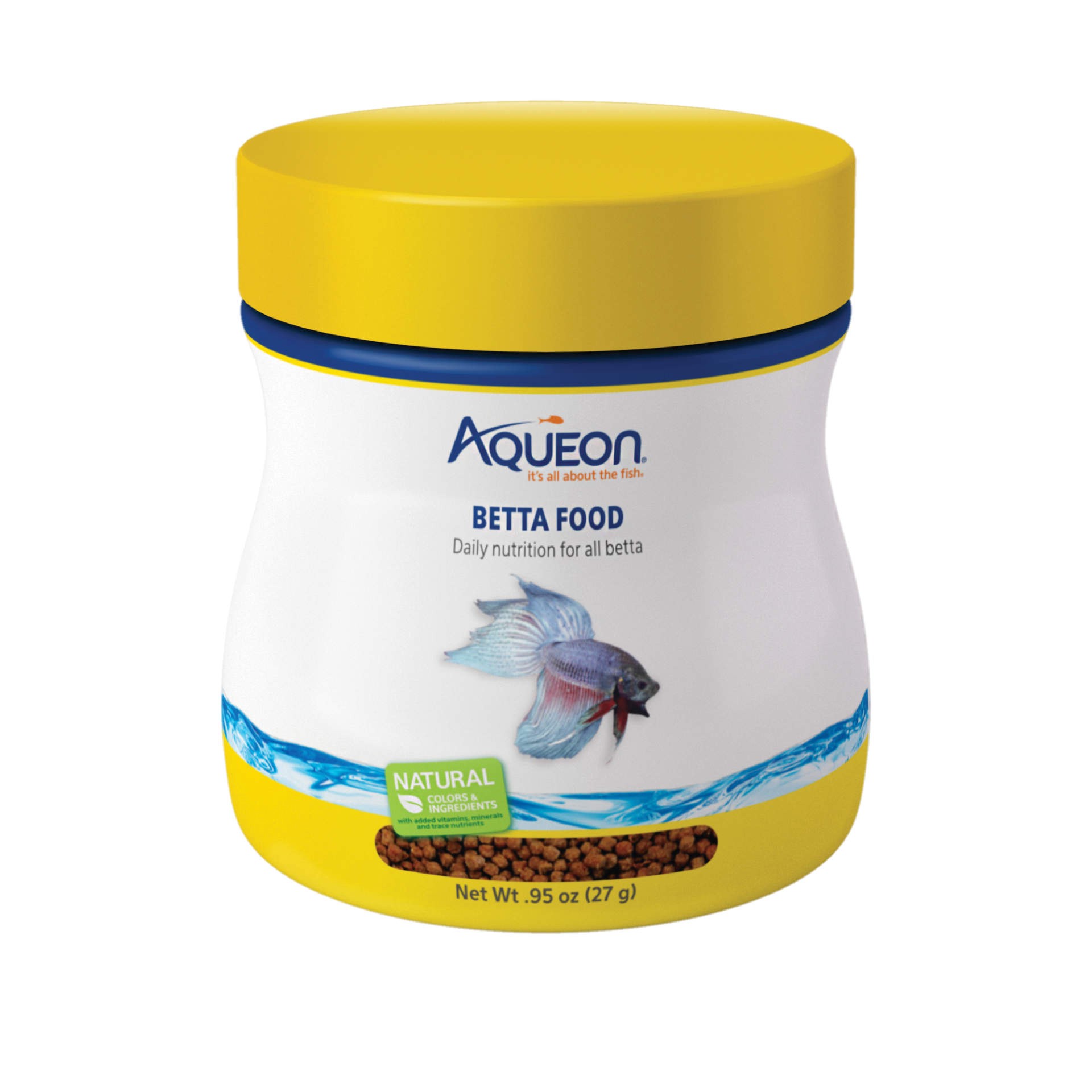 slide 1 of 7, Aqueon Betta Fish Food Floating Pellet .95 oz, 1 ct