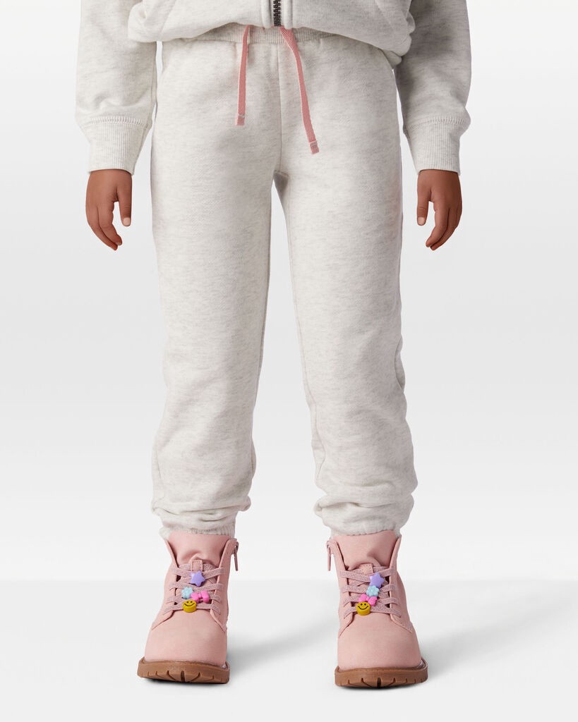 slide 5 of 5, Carter's Toddler Girl DayDream Fleece Joggers - Grey Grey 3T, 1 ct