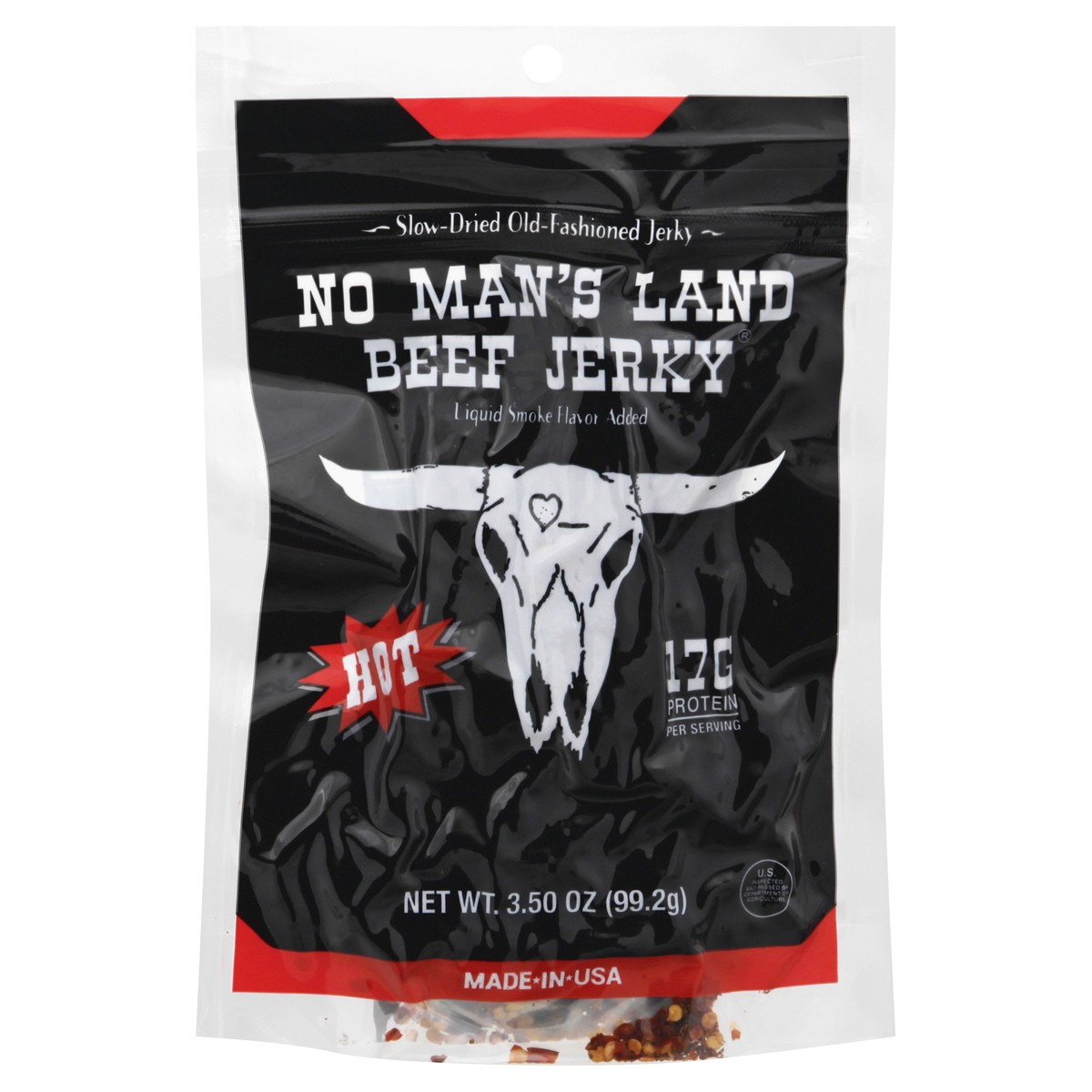 slide 13 of 13, No Man's Land Hot Beef Jerky 3.5 oz, 3.5 oz