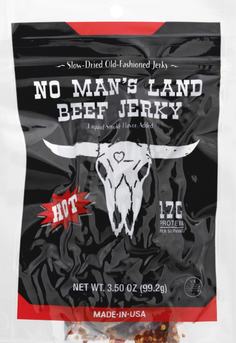 slide 4 of 13, No Man's Land Hot Beef Jerky 3.5 oz, 3.5 oz