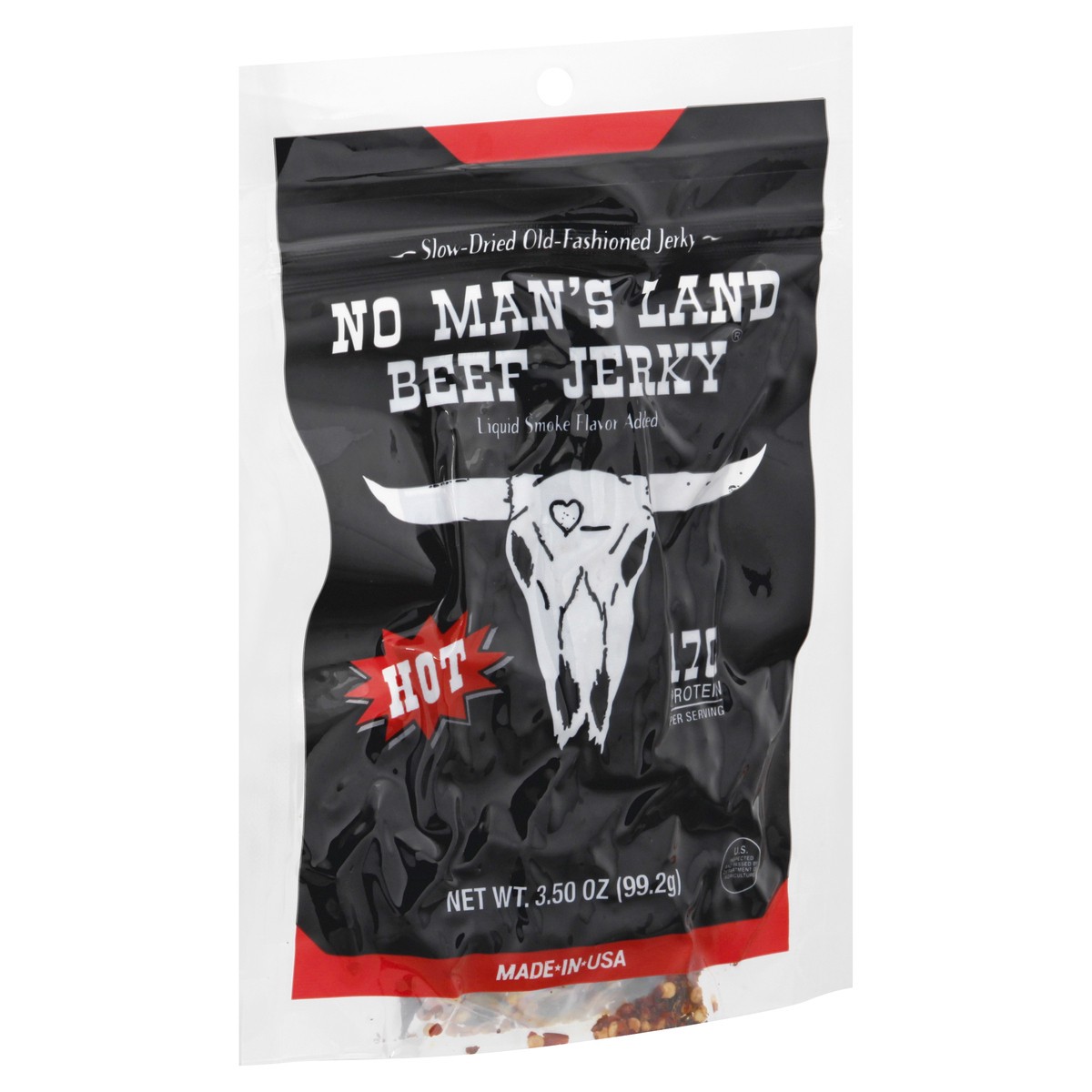 slide 5 of 13, No Man's Land Hot Beef Jerky 3.5 oz, 3.5 oz