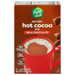Food Club Instant Milk Chocolate Hot Cocoa Mix - 8 ct