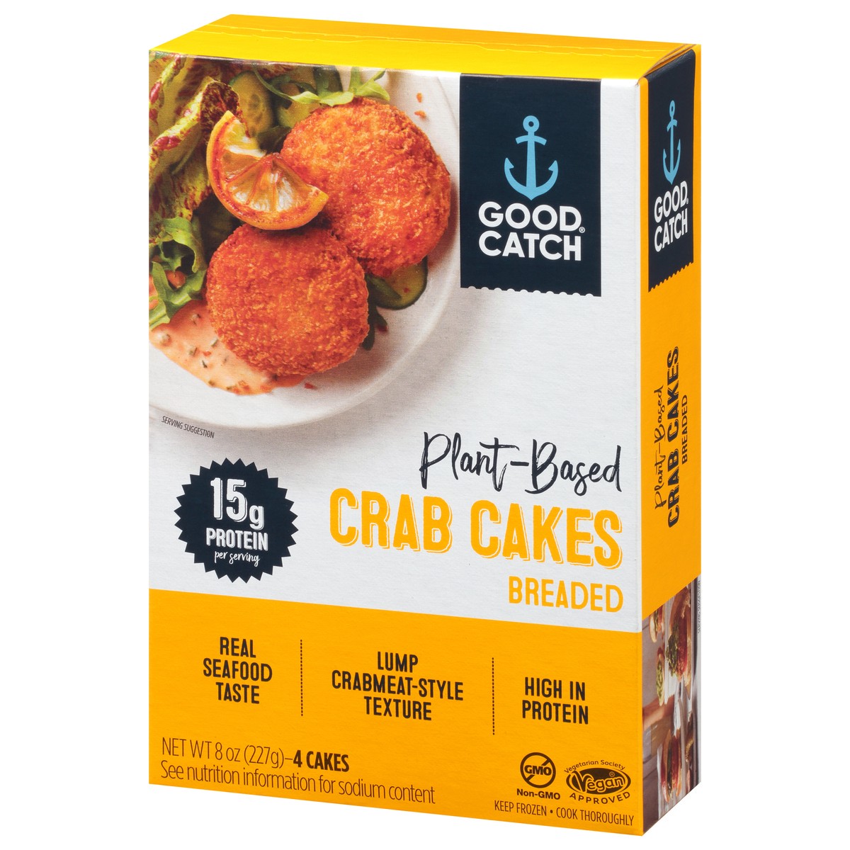 slide 3 of 9, Good Catch Good Catch Plant-Based Breaded Crab Cakes, 8 oz