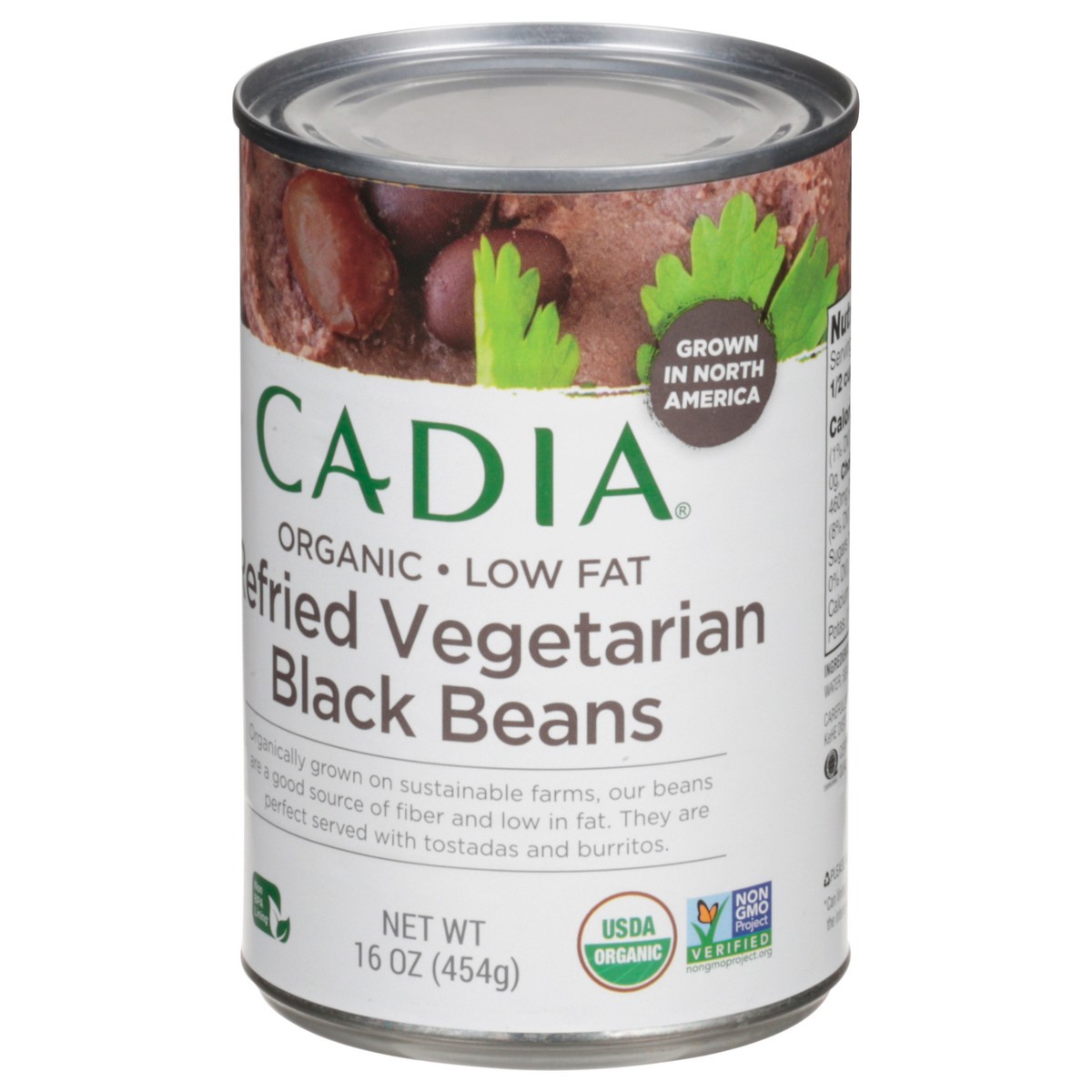 slide 2 of 13, Cadia Refried Vegetarian Low Fat Organic Black Beans 16 oz, 16 oz