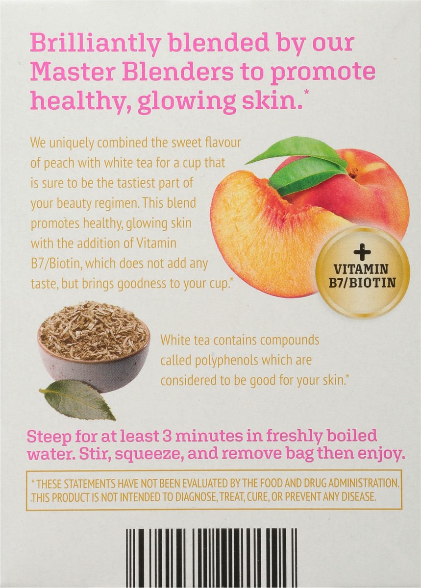 slide 7 of 9, Twining Tea Superblends Glow Peach Flavoured White Tea With Vitamin B7 & Biotin - 16 ct, 16 ct