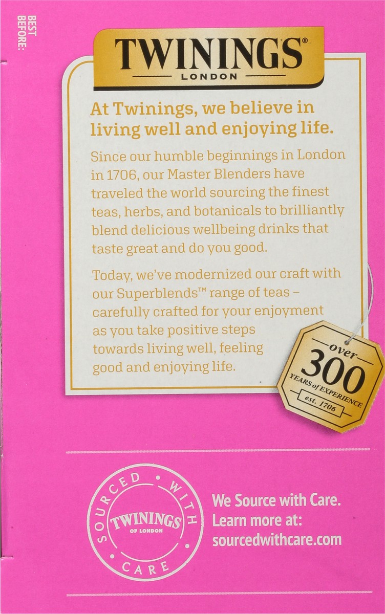 slide 2 of 9, Twining Tea Superblends Glow Peach Flavoured White Tea With Vitamin B7 & Biotin - 16 ct, 16 ct