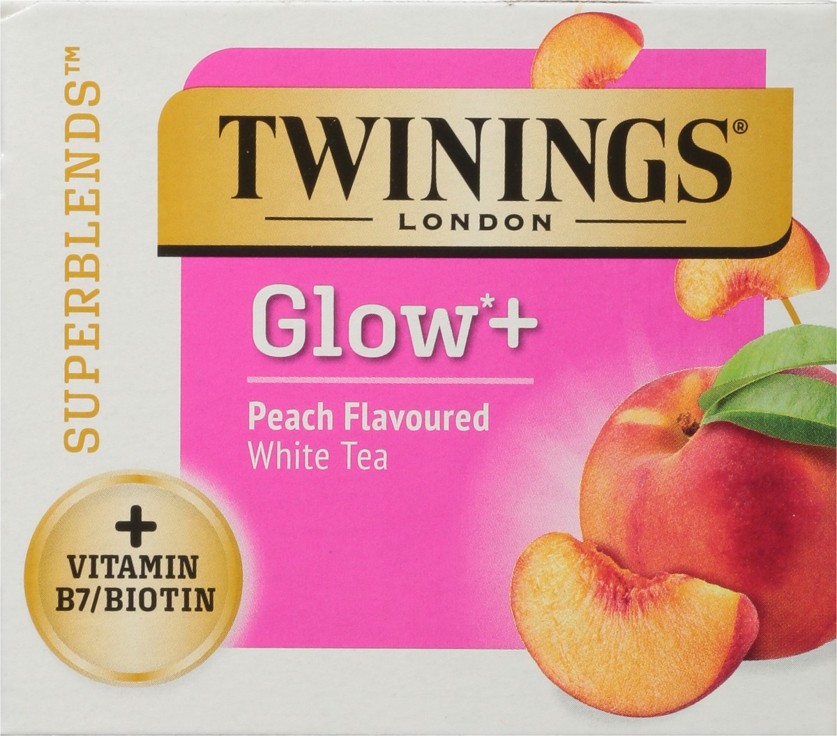 slide 6 of 9, Twining Tea Superblends Glow Peach Flavoured White Tea With Vitamin B7 & Biotin - 16 ct, 16 ct