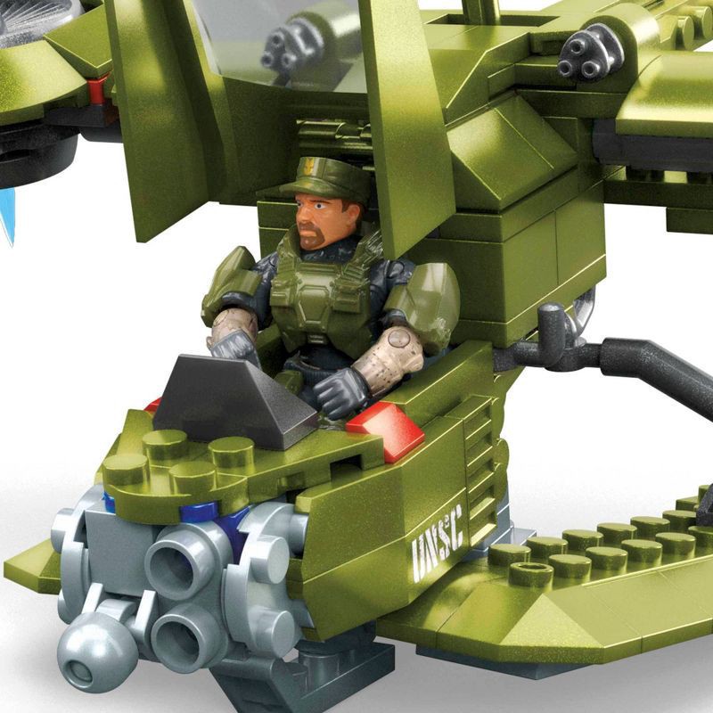 slide 2 of 6, Mega Construx MEGA HALO UNSC Hornet Recon Aircraft Building Toy with 2 Micro Action Figures (293 pc), 293 ct