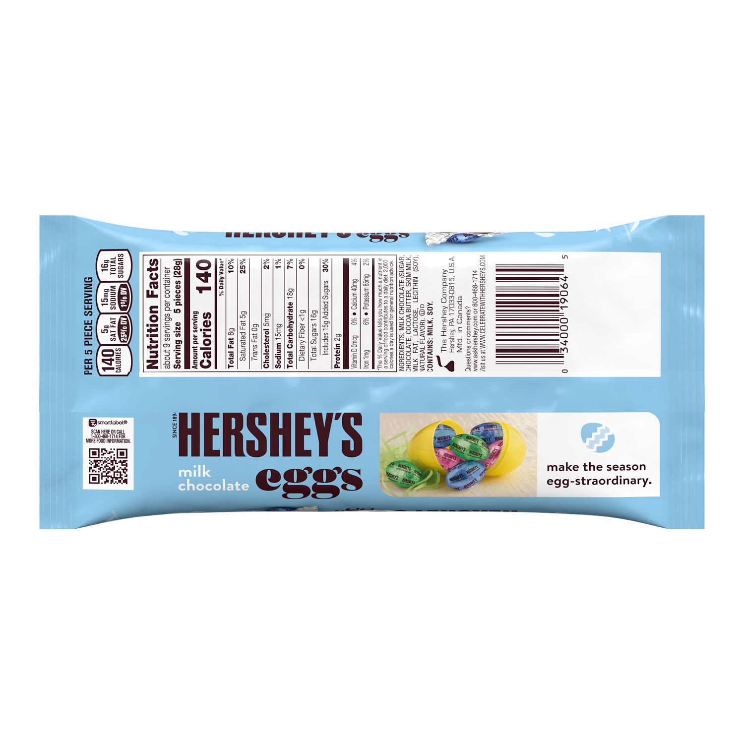 slide 4 of 8, HERSHEY'S Milk Chocolate Eggs, Easter Candy Bag, 9 oz, 9 oz