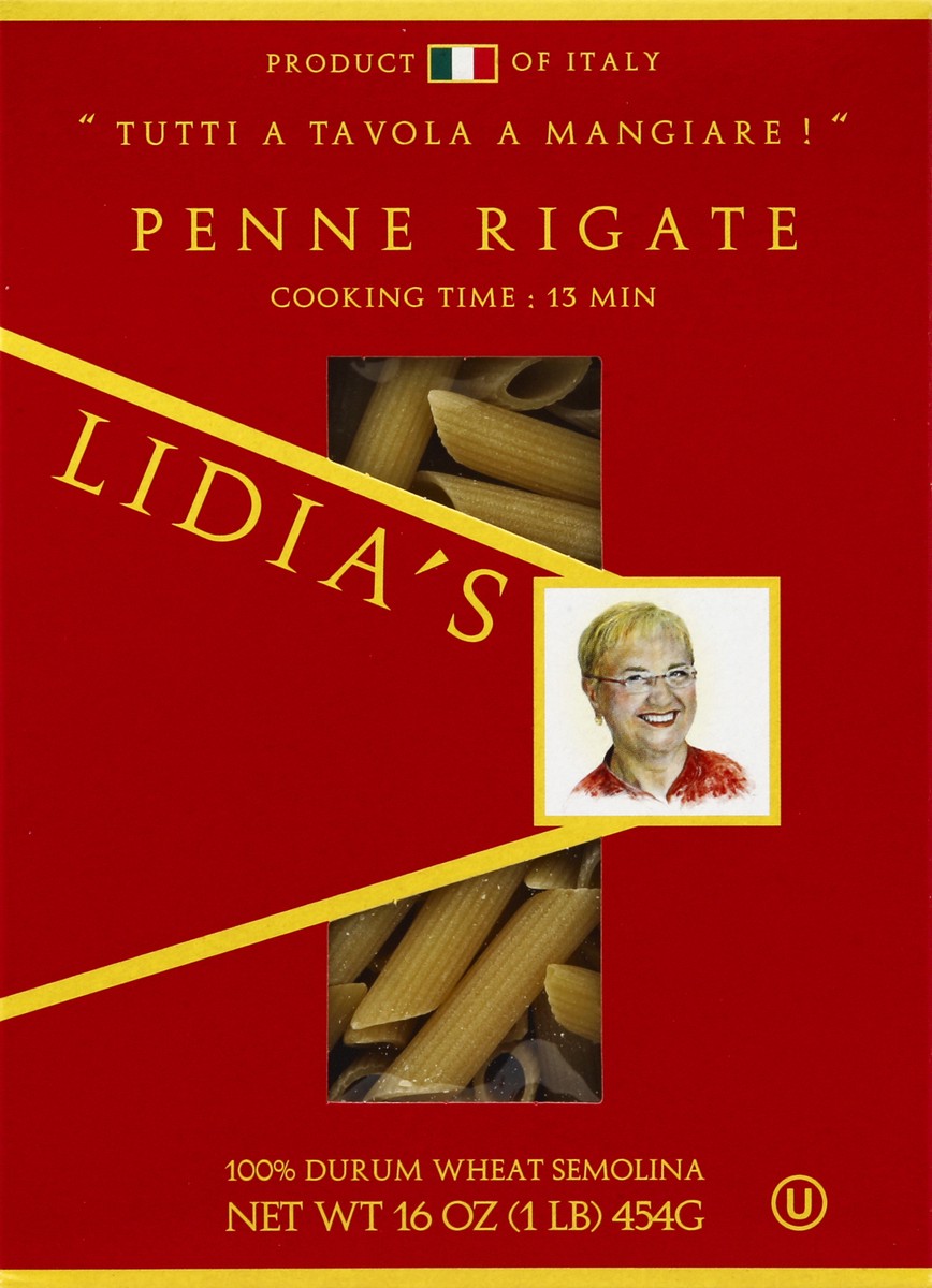 slide 4 of 4, Lidia's Penne Rigate Pasta, 16 oz