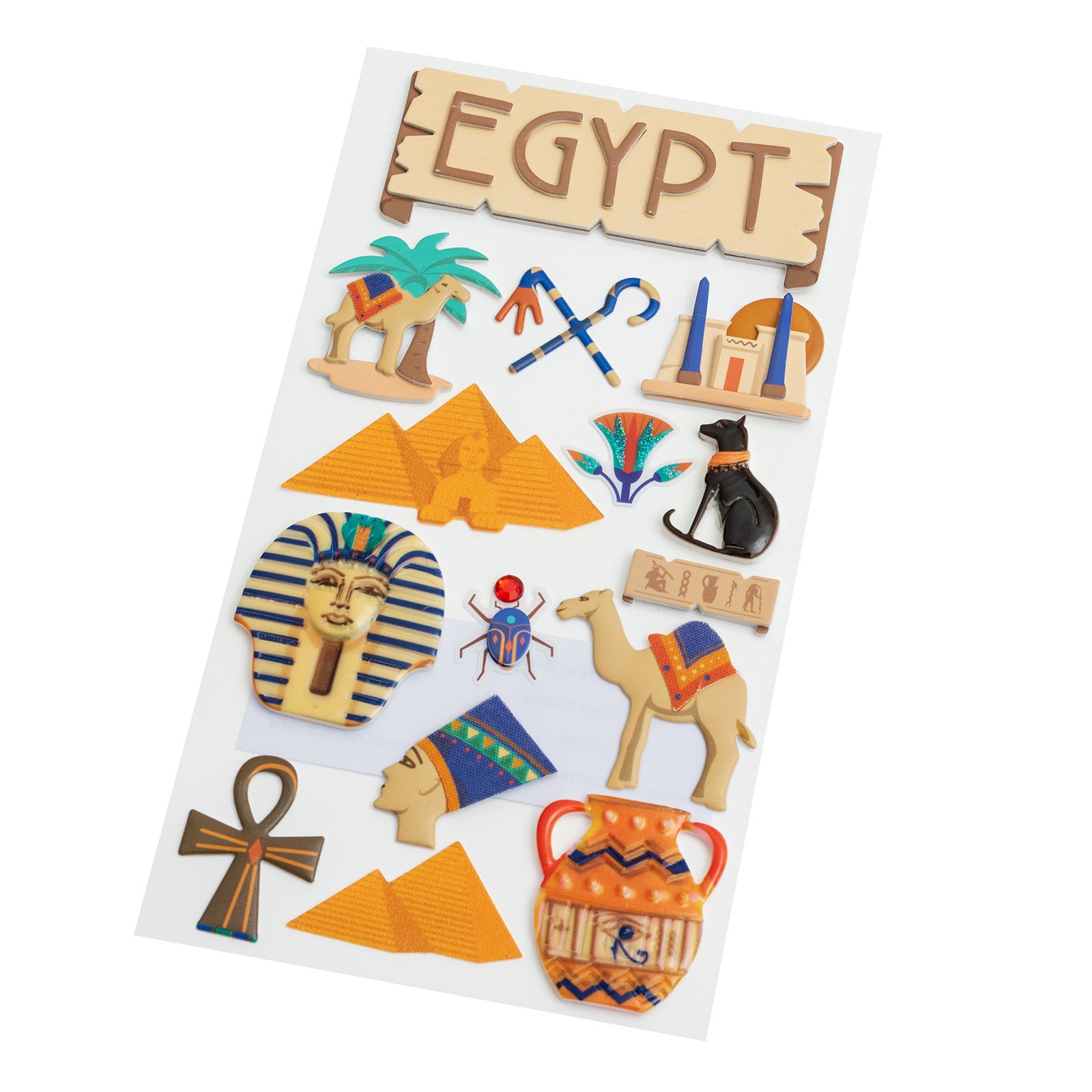 slide 4 of 4, Egypt Dimensional Stickers By Recollections, 3.88 in x 7.25 in
