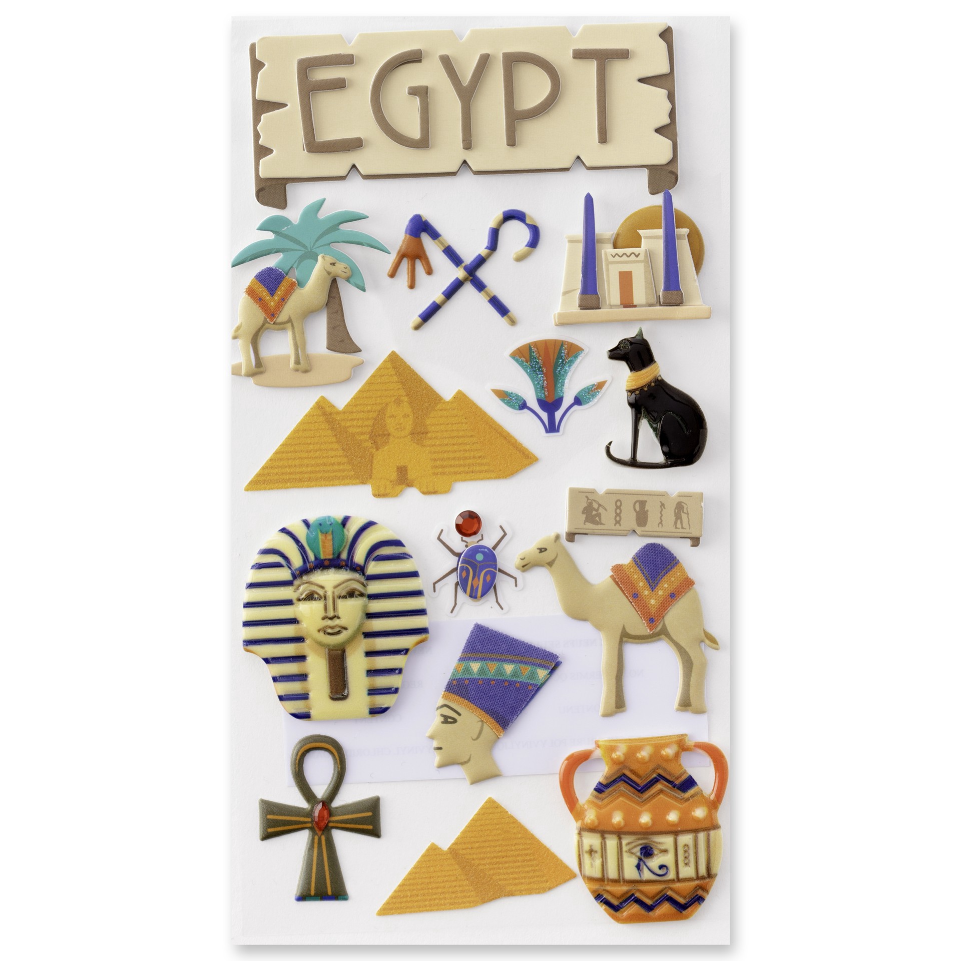 slide 2 of 4, Egypt Dimensional Stickers By Recollections, 3.88 in x 7.25 in