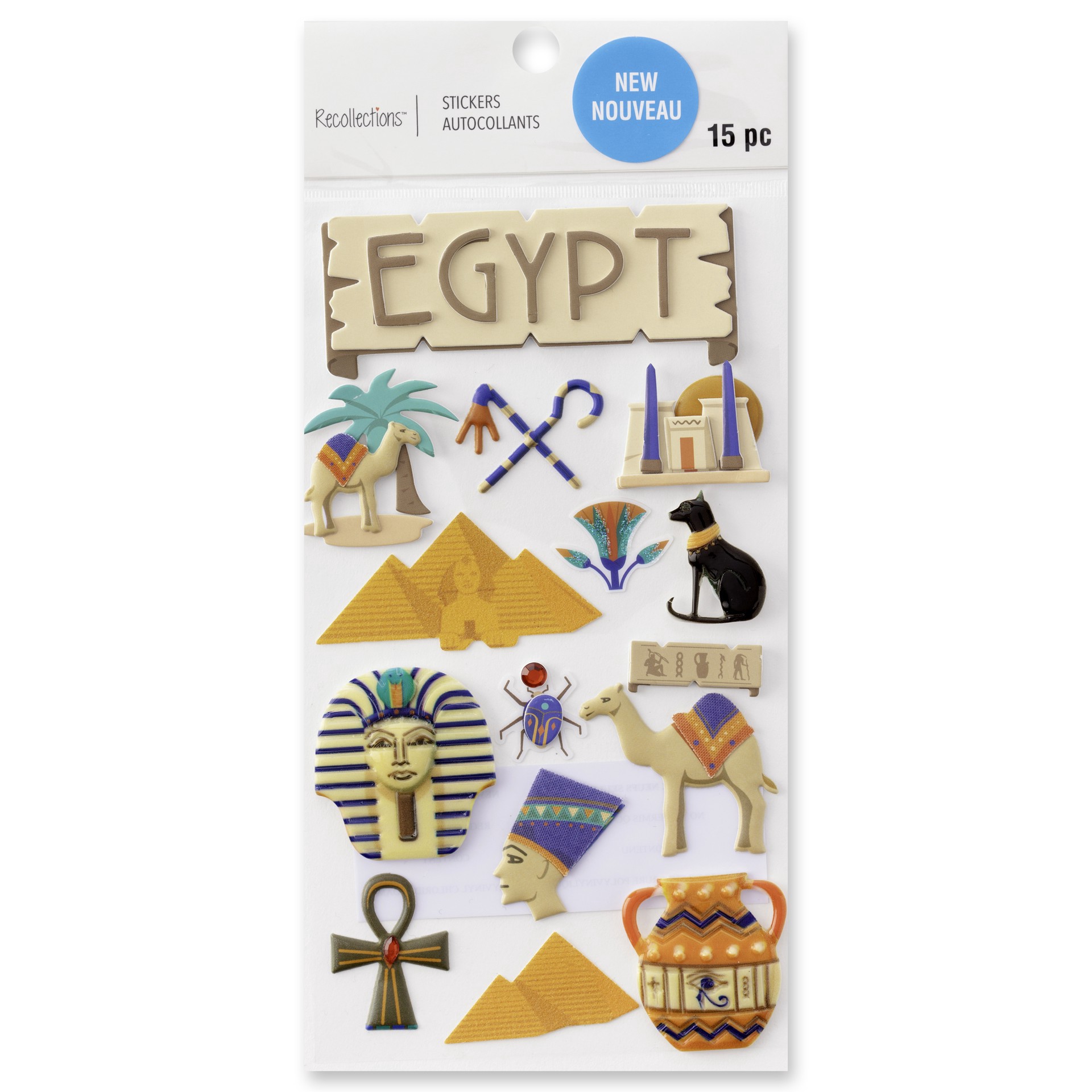 slide 3 of 4, Egypt Dimensional Stickers By Recollections, 3.88 in x 7.25 in