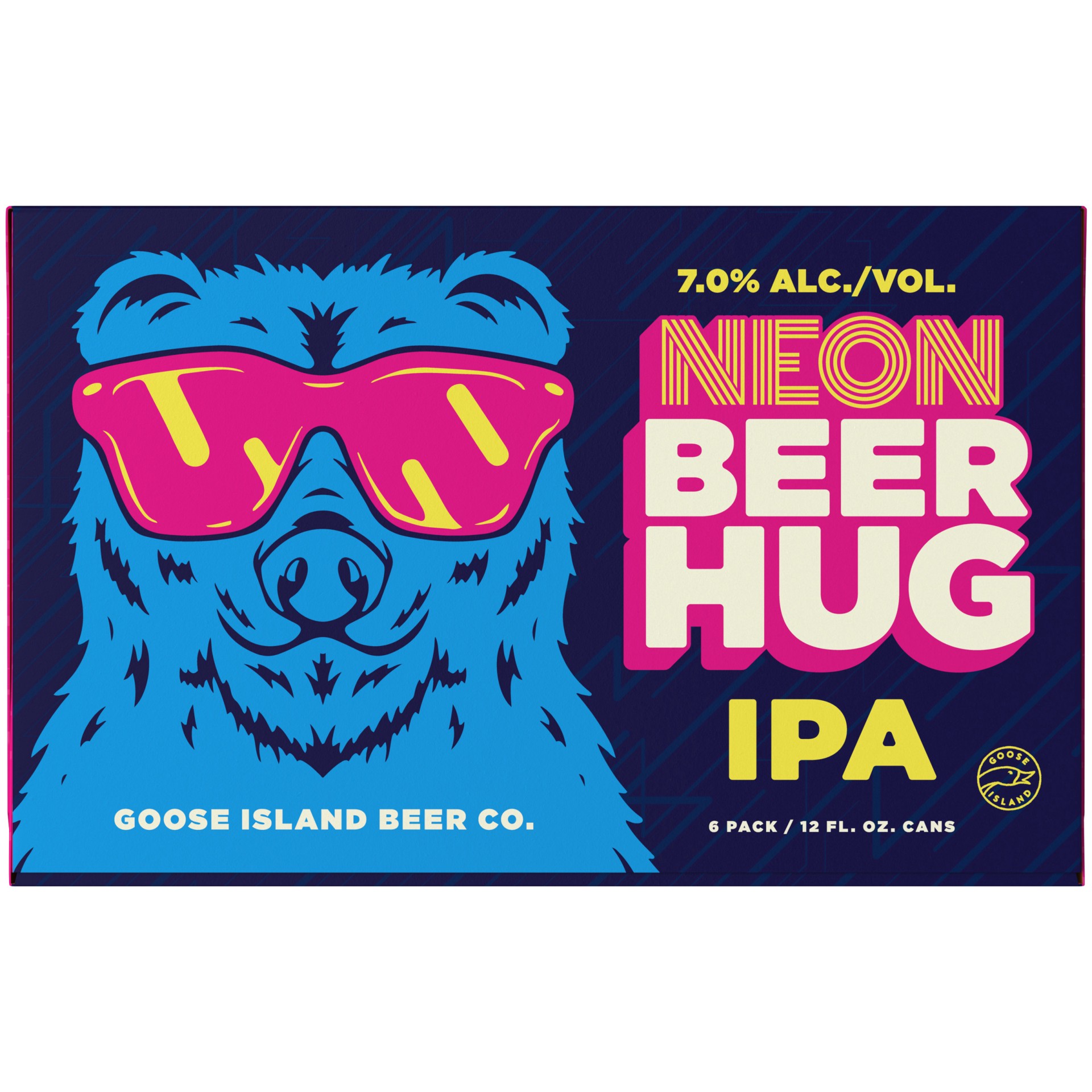 Goose Island Beer Co. Beer Co. Neon Beer Hug IPA Beer, 6 pack, 12 fl oz ...