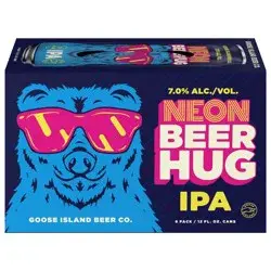 Goose Island Beer Co.  Beer Co. Neon Beer Hug IPA Beer, 6 pack, 12 fl oz Cans, 7.0% ABV