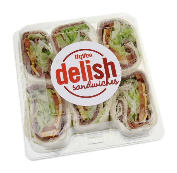 slide 1 of 1, Hy-Vee Beef & Colby-Jack Rotella Wrap Serving = 6 Pieces / 1 Wrap, 8 oz