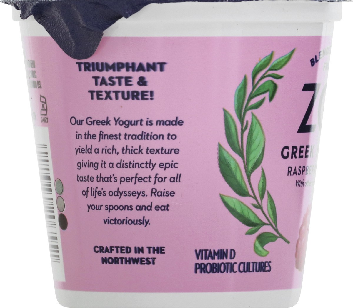 slide 11 of 12, Zoi Blended Greek Raspberry Cream Yogurt 6 oz, 6 oz