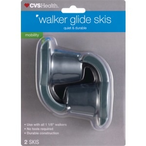 slide 1 of 1, CVS Health Walker Rubber Glide Skis, 2 ct