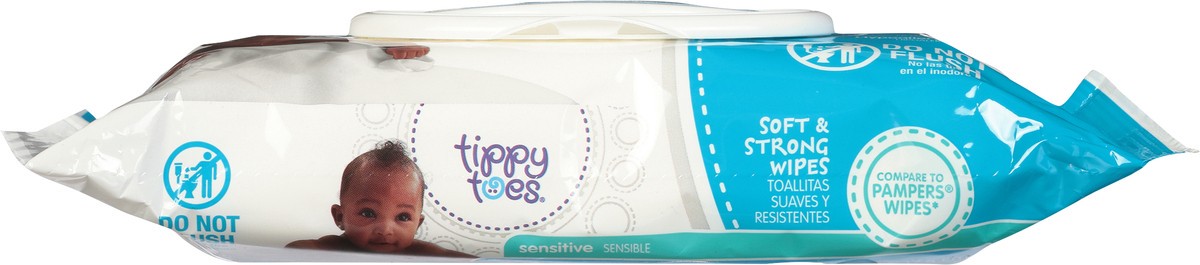 slide 6 of 9, Tippy Toes Sensitive Soft & Strong Wipes 64 ea, 64 ct