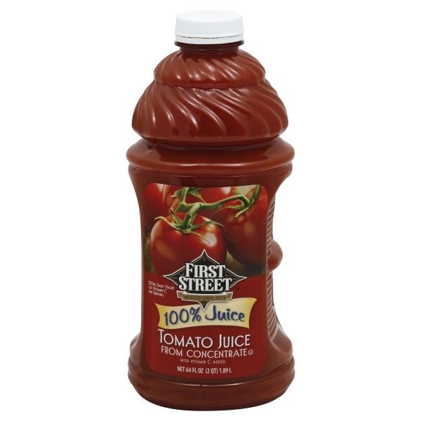 slide 1 of 1, First Street Tomato Juice - 64 oz, 64 oz