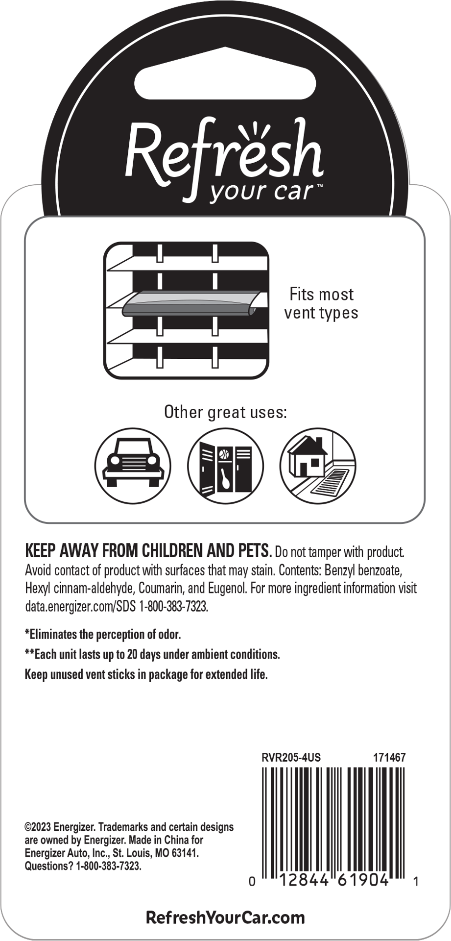 slide 3 of 5, Refresh Your Car! New Car Contour Vent Stick 4-Pack, 4 ct