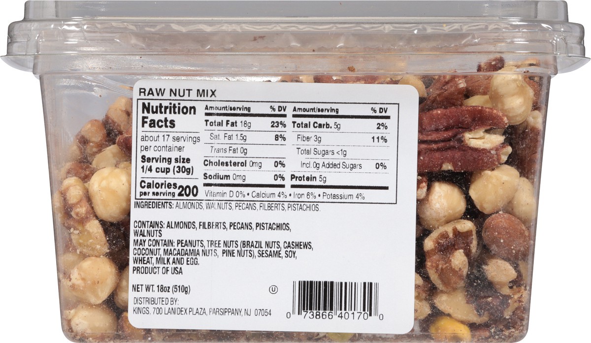 slide 6 of 14, Kn Raw Nut Mix, 18 oz