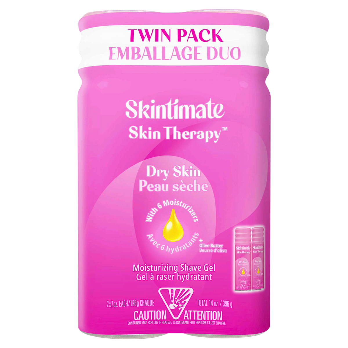 slide 1 of 1, Skintimate Skin Therapy Moisturizing Shave Gel, 2 ct
