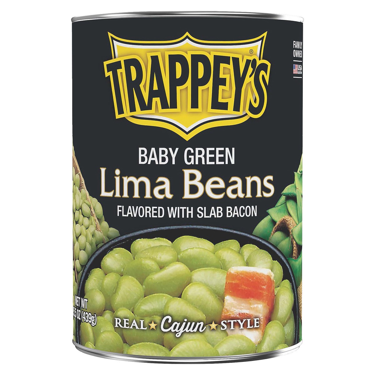 slide 1 of 5, Trappey's Baby Green Flavored with Slab Bacon Lima Beans 15.5 oz, 15.5 oz