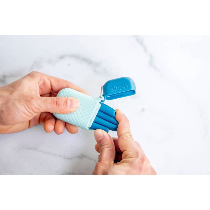 slide 3 of 3, Ello Fold and Store Straw June Breeze, 4 ct