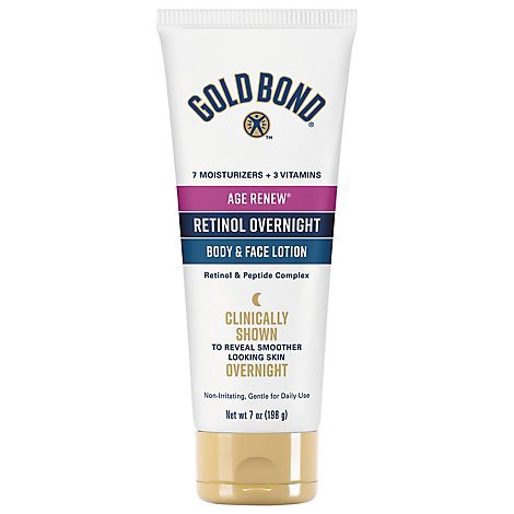 slide 1 of 1, Gold Bond Age Renew Overnight Body And Face Lotion 7oz Tube - 7 OZ, 7 oz