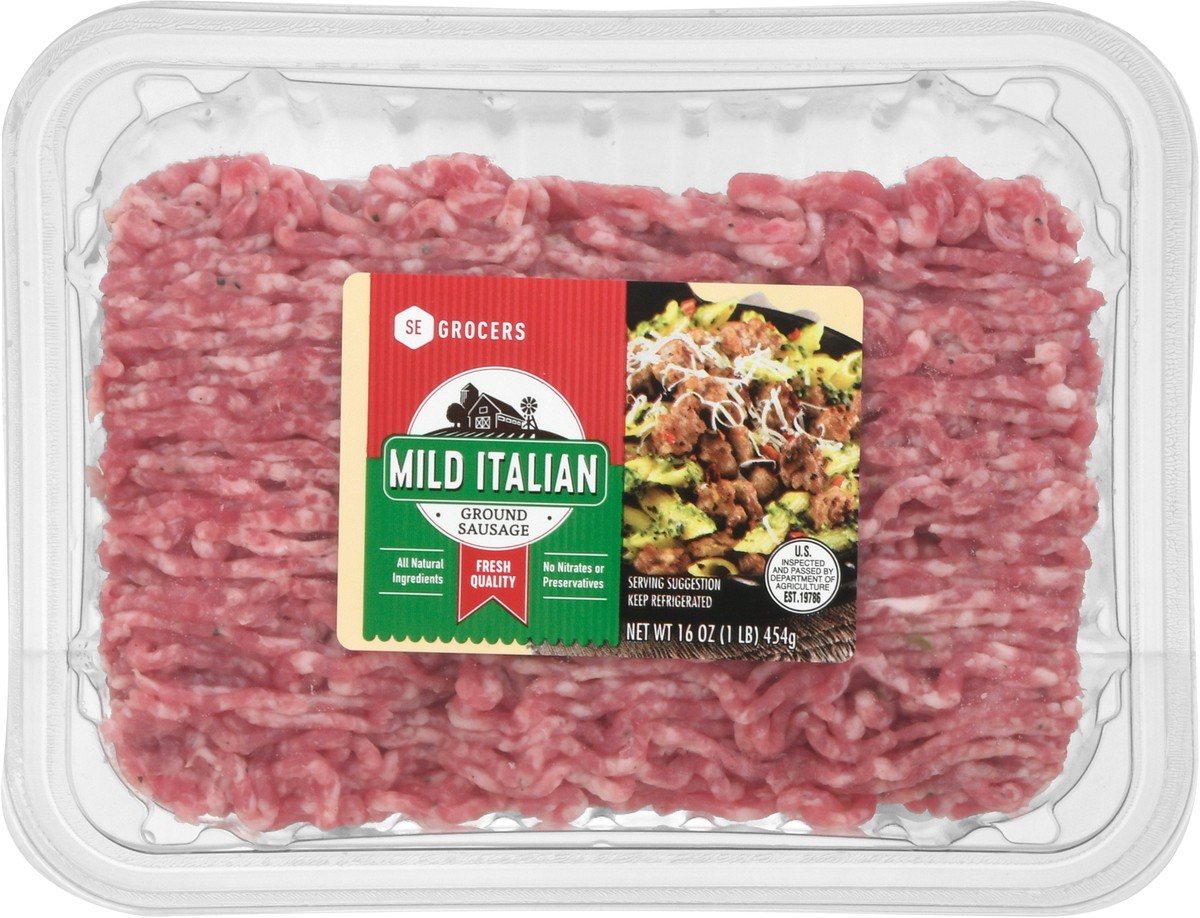 slide 8 of 11, SE Grocers Mild Italian Ground Sausage, 16 oz