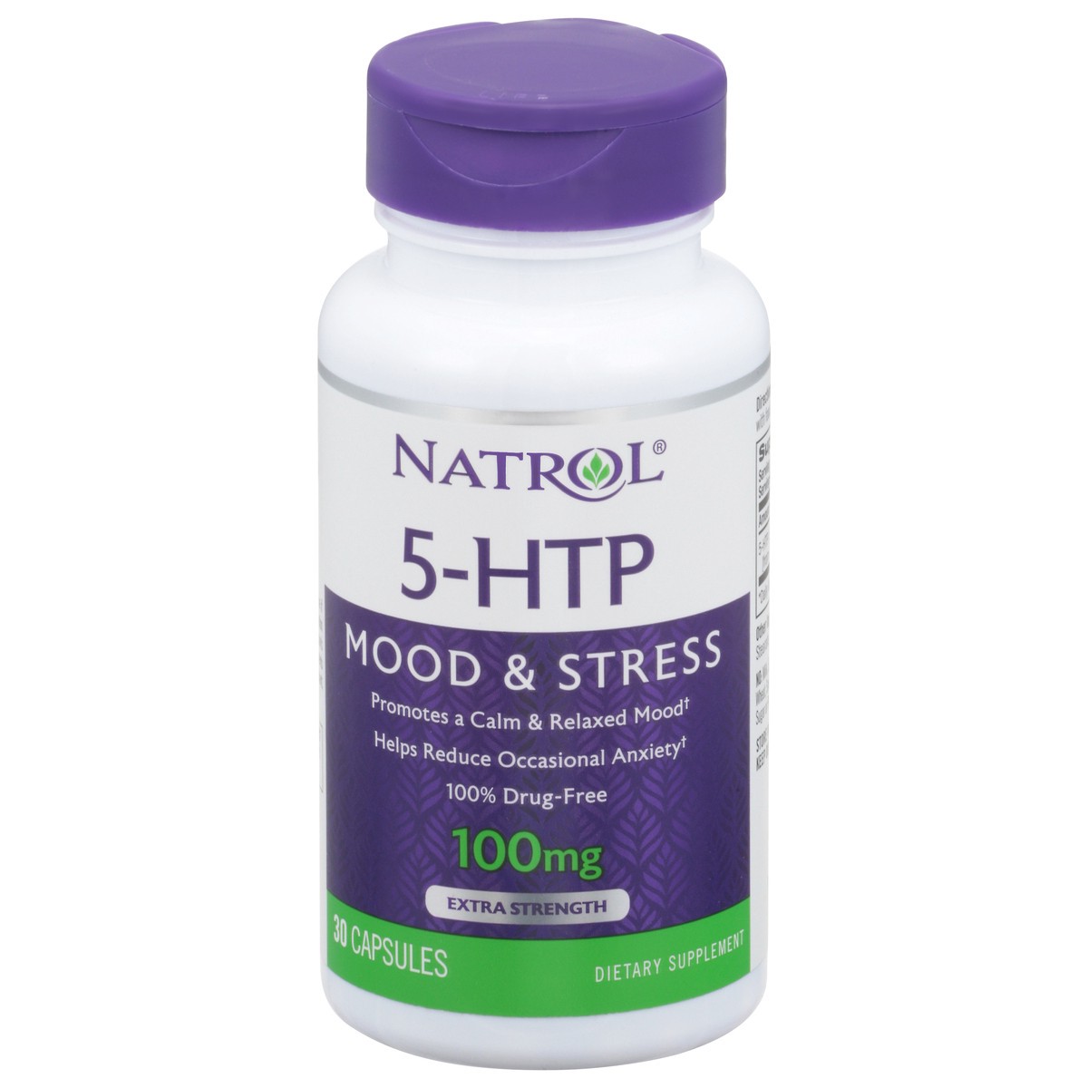 slide 1 of 9, Natrol Capsules Extra Strength 100 mg Mood & Stress 5-HTP 30 ea, 30 ct