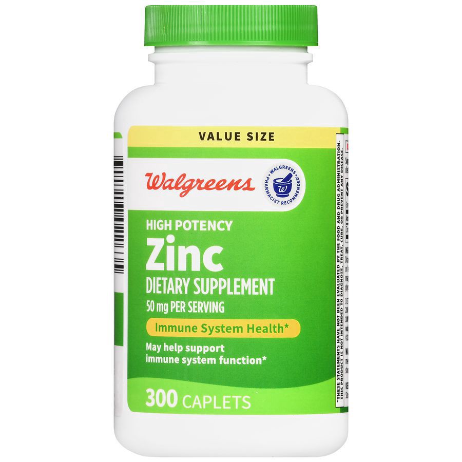 slide 2 of 5, Walgreens High Potency Zinc 50 mg, 300 ct