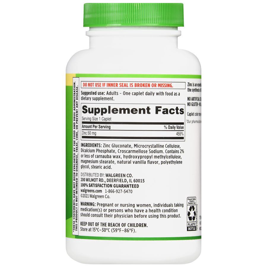 slide 5 of 5, Walgreens High Potency Zinc 50 mg, 300 ct