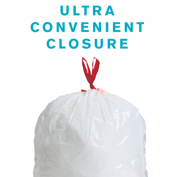 slide 3 of 8, Highmark 0.9-Mil Drawstring Trash Bags White, 120 ct; 13 gal