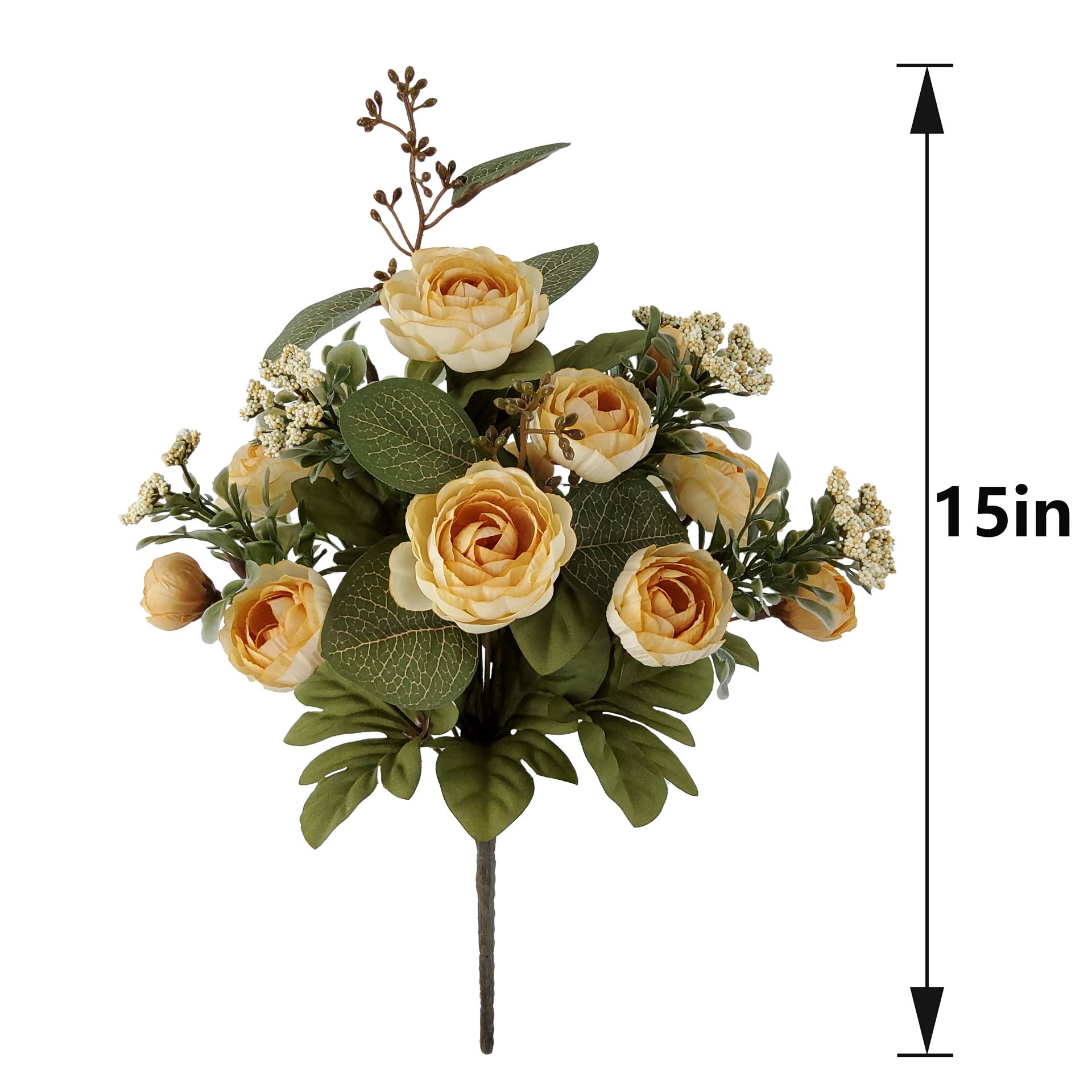 slide 3 of 3, 18" Ranunculus & Berry Deluxe Bush By Ashland, 18 in