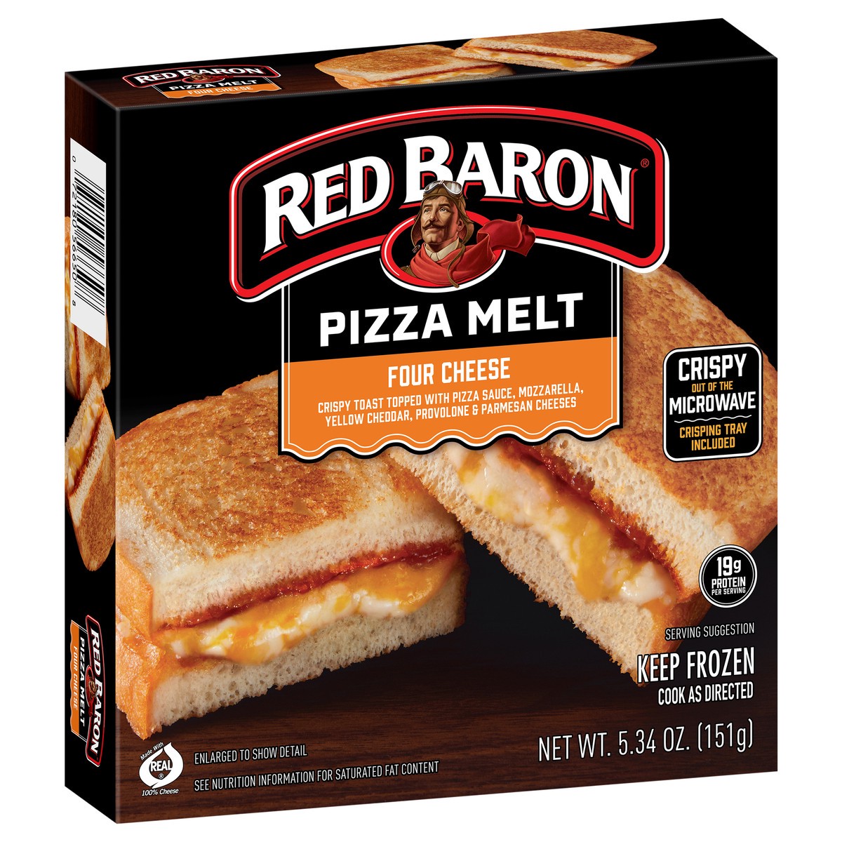 slide 8 of 9, Red Baron Pizza Melt, Four Cheese 5.34 oz, 5.34 oz