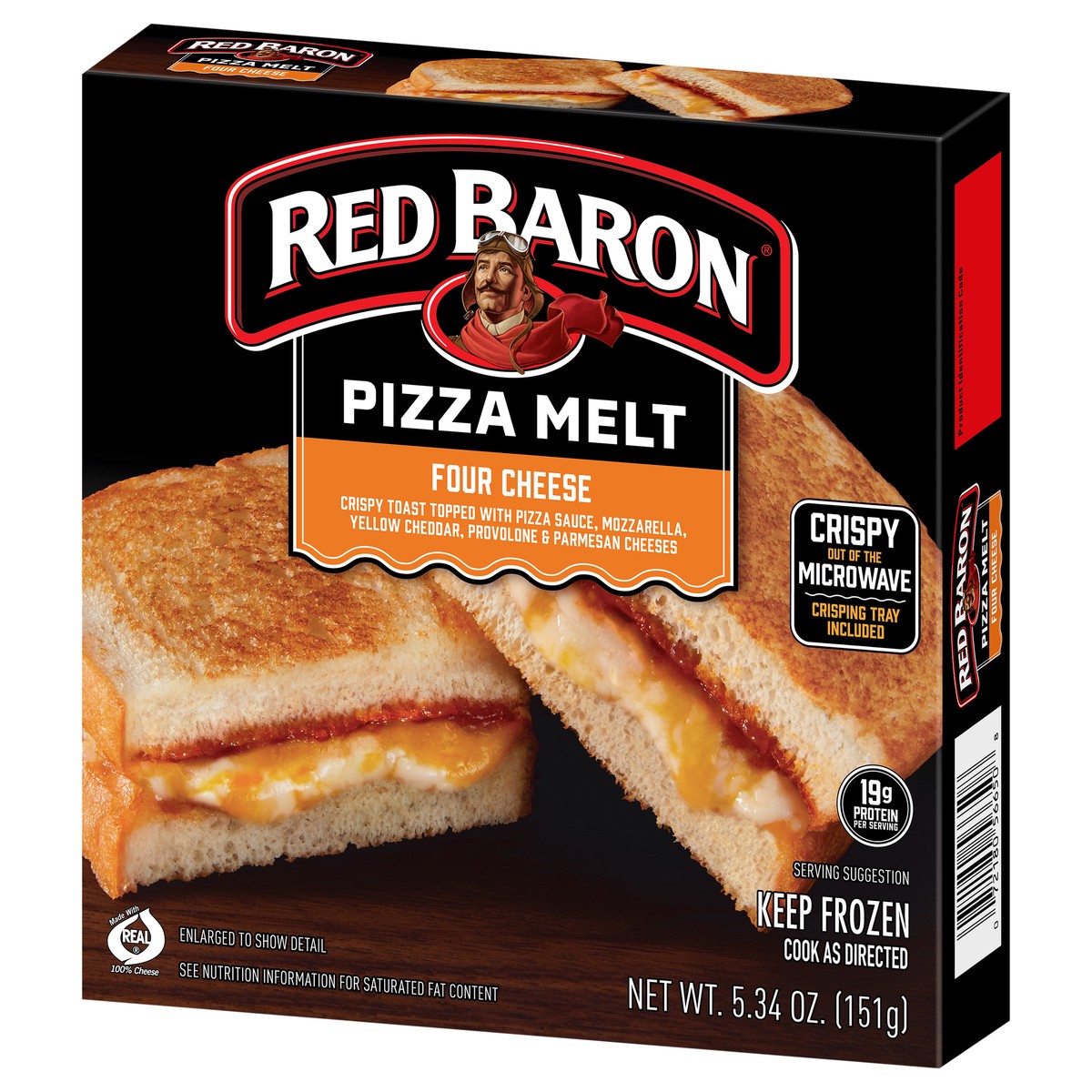 slide 9 of 9, Red Baron Pizza Melt, Four Cheese 5.34 oz, 5.34 oz